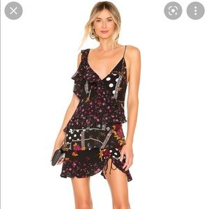 For Love and Lemons: Georgi Tiered Tank Dress in Patchwork